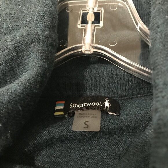 Smartwool Sweater Womens Small Teal Cowl Neck Dolman Long Sleeve Knit Pullover - Picture 5 of 7